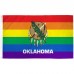 Oklahoma Rainbow Pride 3 'x 5' Polyester Flag, Pole and Mount