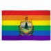 Vermont Rainbow Pride 3 'x 5' Polyester Flag, Pole and Mount