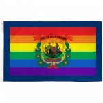 West Virginia Rainbow Pride 3 'x 5' Polyester Flag