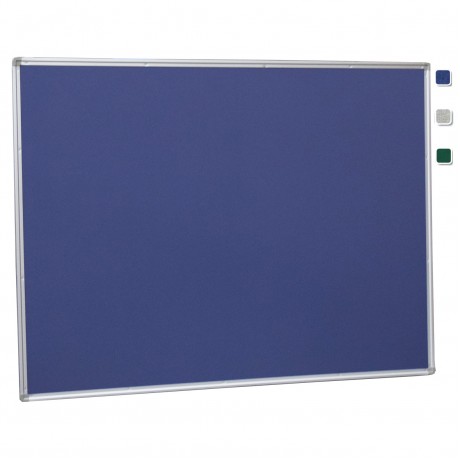 36"x 48" Aluminum Framed Blue Fabric Pin Board