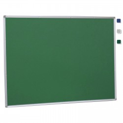 36"x 48" Aluminum Framed Green Fabric Pin Board
