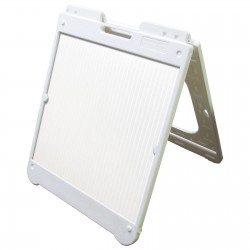 26" x 32" White Poly Plastic A-Frame - Correx White Panels