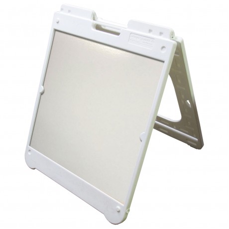 26" x 32" White Poly Plastic A-Frame - Dry Erase Panels