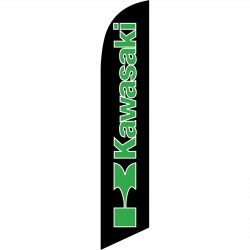 Kawasaki Black Windless Swooper Flag