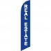 Real Estate Blue White Windless Swooper Flag