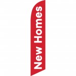 New Homes Red White Windless Swooper Flag