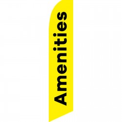 Amenities Yellow Black Swooper Flag