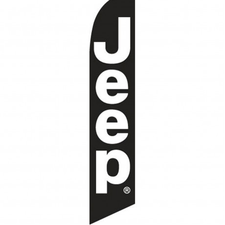 Jeep Black White Swooper Flag