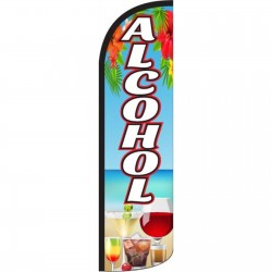 Alcohol Beach Graphic Windless Swooper Flag