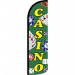Casino Green Windless Swooper Flag