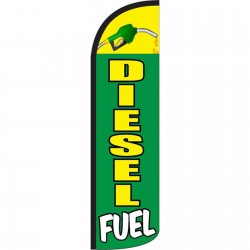 Diesel Fuel Green Windless Swooper Flag