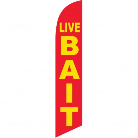 Live Bait Red Windless Swooper Flag