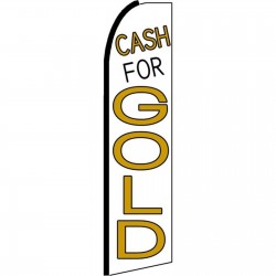 Cash For Gold White Extra Wide Swooper Flag