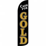 Cash For Gold Black Windless Swooper Flag