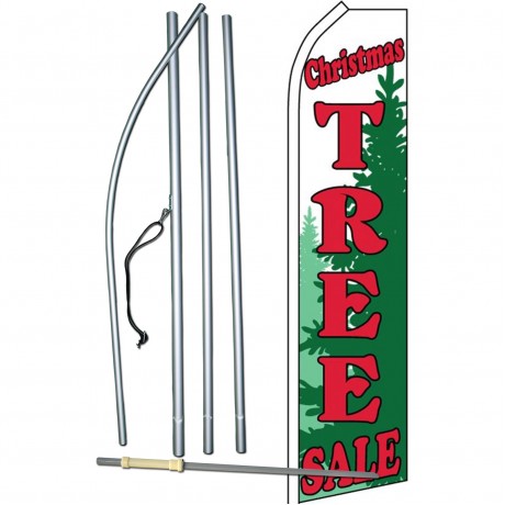 Christmas Tree Sale Green Swooper Flag Bundle