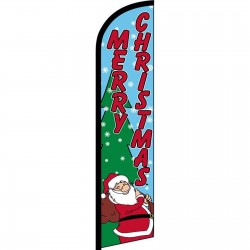 Merry Christmas Santa Windless Swooper Flag
