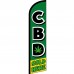 CBD Sold Here Green Windless Swooper Flag Bundle