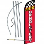 Auto Upholstery Red Windless Swooper Flag Bundle