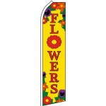 Flowers Yellow Swooper Flag