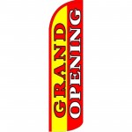Grand Opening Yellow Extra Wide Windless Swooper Flag