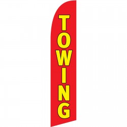 Towing Red Windless Swooper Flag