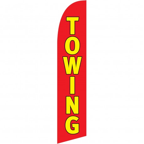 Towing Red Windless Swooper Flag