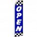 Open Blue Checker Swooper Flag Bundle
