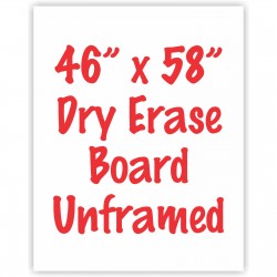 46" x 58" Unframed Dry Erase Whiteboard