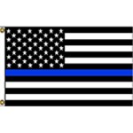Thin Blue Line USA Black 3' x 5' Polyester Flag