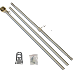 Adjustable 6 to 25 ft. Aluminum Telescoping Pole for Antenna or Flag
