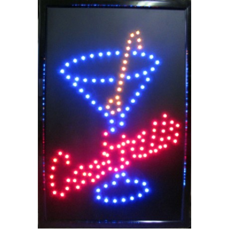 24" x 16" Cocktails LED Sign