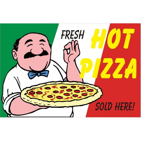 Fresh Hot Pizza 2' x 3' Vinyl Business Banner