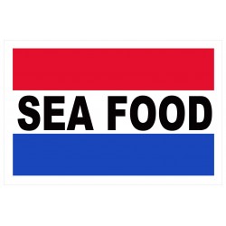 Seafood Patriotic 2' x 3' Vinyl Business Banner