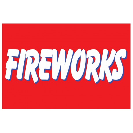 Fireworks Red 2' x 3' Vinyl Business Banner