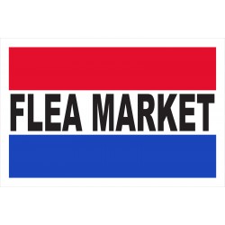 Flea Market 2' x 3' Vinyl Business Banner