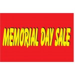 Memorial Day Sale Red & Yellow 2' x 3' Vinyl Business Banner