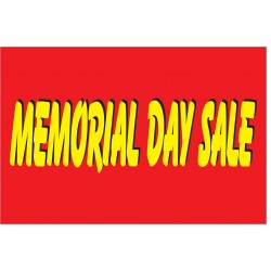Memorial Day Sale Red & Yellow 2' x 3' Vinyl Business Banner