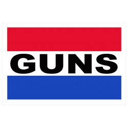 Guns 2' x 3' Vinyl Business Banner