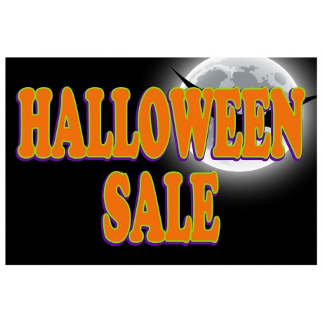 Halloween Sale Full Moon 2' x 3' Vinyl Business Banner
