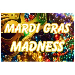 Mardi Gras Madness 2' x 3' Vinyl Business Banner