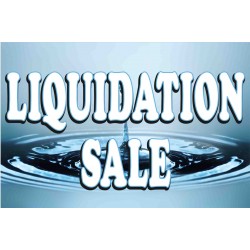 Liquidation Sale Blue 2' x 3' Vinyl Business Banner