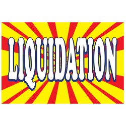 Liquidation Burst 2' x 3' Vinyl Business Banner