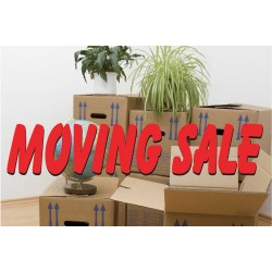 Moving Sale 2' x 3' Vinyl Business Banner