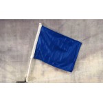 Solid Blue 12" x 15" Car Window Flag