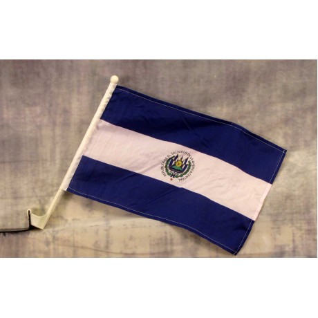 El Salvador 12" x 15" Car Window Flag