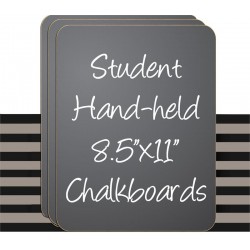 8.5" x 11" Black Hand Held Chaklboard Sign - 30 Set