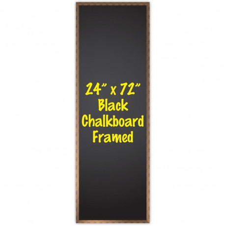 24" x 72" Wood Framed Black Chalkboard Sign