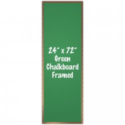 24" x 72" Wood Framed Green Chalkboard Sign