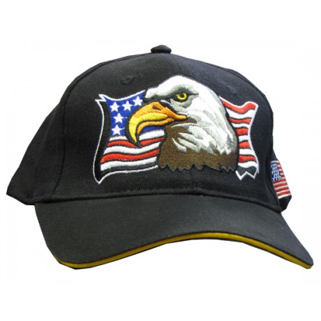 American Eagle Black Embroidered Hat