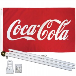 Coca-Cola 3' x 5' Polyester Flag, Pole and Mount